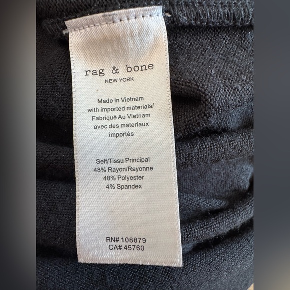 Rag & Bone Lightweight Black Sweater Size XXS (fits up to XS) MSRP $348 - Picture 6 of 7